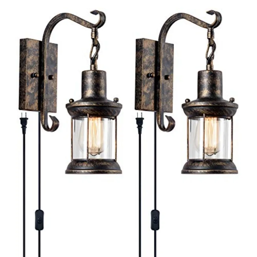 Rustic Farmhouse Lantern Wall Sconce – Antique Oil-Rubbed Finish - Image 6