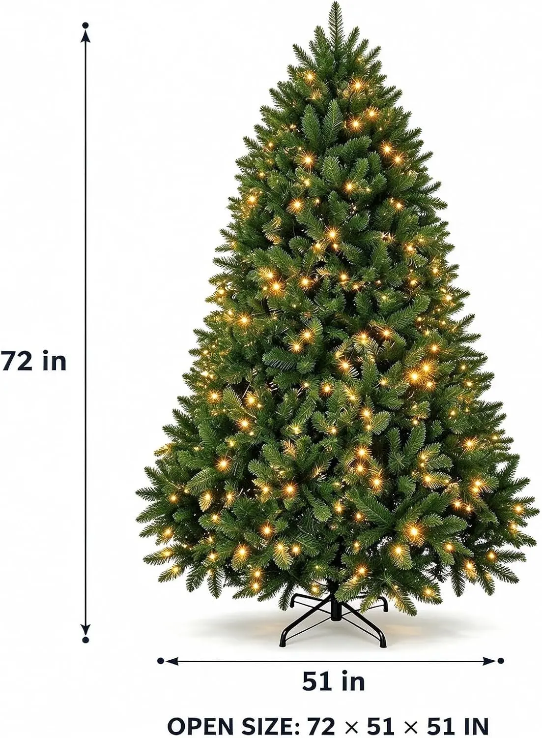 Garvee Pre-Lit Artificial Christmas Tree – 6FT & 7.5FT - Image 5