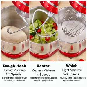BioloMix 1200W Kitchen Stand Mixer – 6L Capacity, 6-Speed Control - Thumbnail Image 2