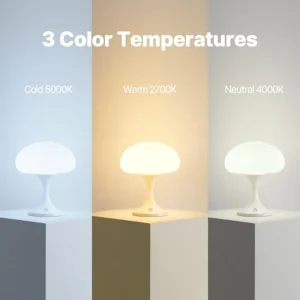 Retro Mushroom LED Rechargeable Table Lamp – Cordless & Dimmable - Thumbnail Image 6